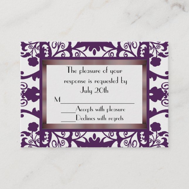Mini Wedding Response Cards (Front)