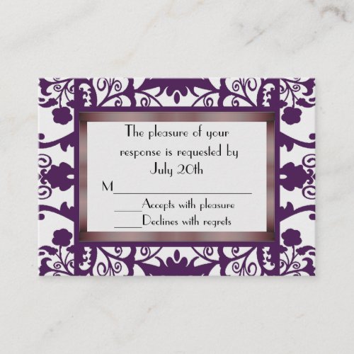 Mini Wedding Response Cards Business Card Template