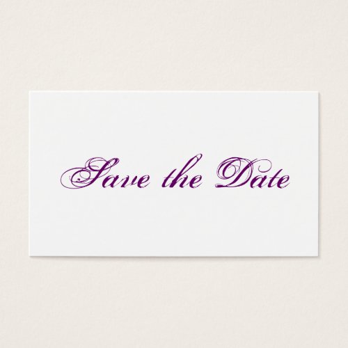 Mini wedding save the DATE cards in PUR-polarizes Business Card Templates