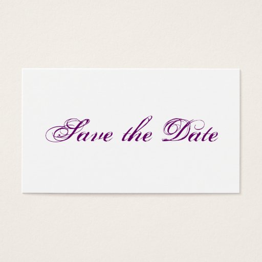 Customizable Mini wedding save the DATE cards in PUR-polarizes Business Card Templates