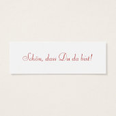 Mini wedding table cards (Back)