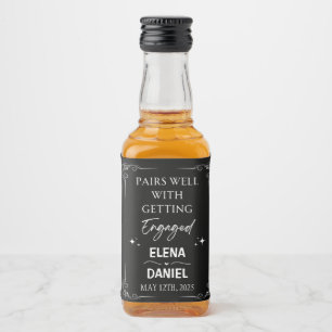 Mini Whiskey Botlle Label - Liquor Label - ENGAGED