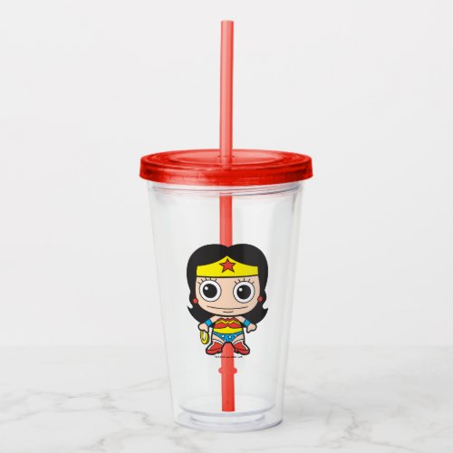 Mini Wonder Woman Acrylic Tumbler