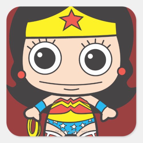 Mini Wonder Woman Square Sticker