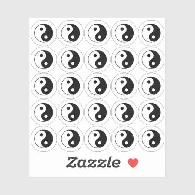 Mini Yin Yang Symbol Yoga Icon Martial Art Planner Sticker (Sheet)