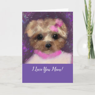 MINI YORKIE POO CARD