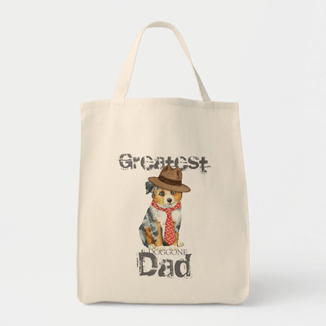 Miniature American Shepherd Dad Tote Bag (Front)