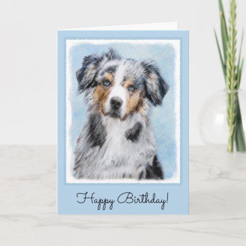 Miniature American Shepherd Painting Card