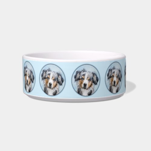 Miniature American Shepherd Painting _ Dog Art Bowl