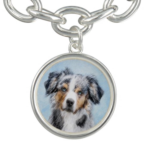 Miniature American Shepherd Painting _ Dog Art Bracelet