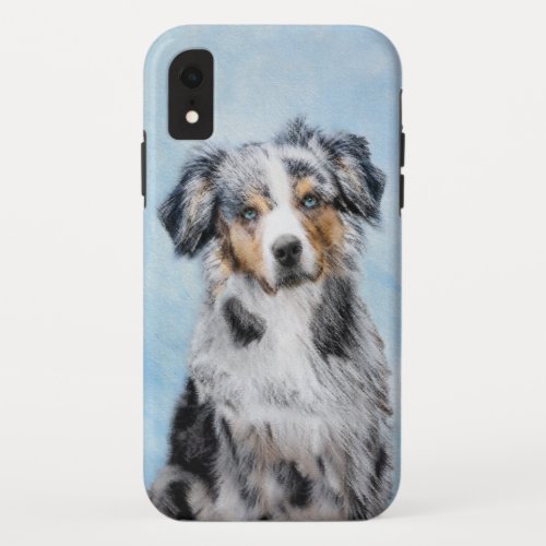 Miniature American Shepherd Painting _ Dog Art iPhone XR Case