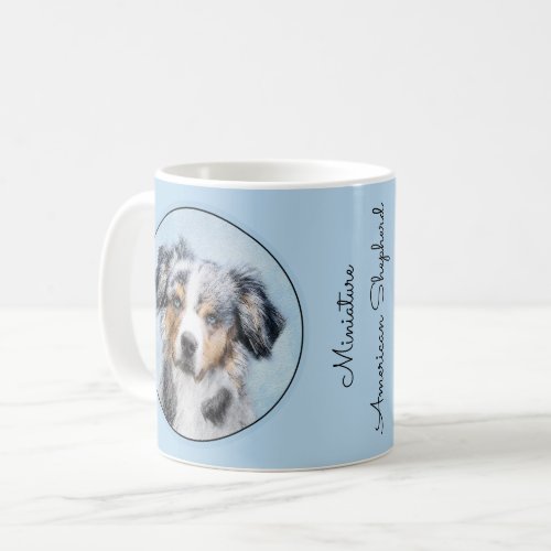 Miniature American Shepherd Painting _ Dog Art Coffee Mug