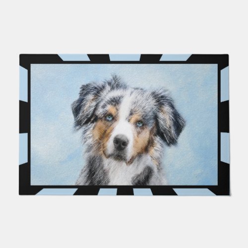 Miniature American Shepherd Painting _ Dog Art Doormat