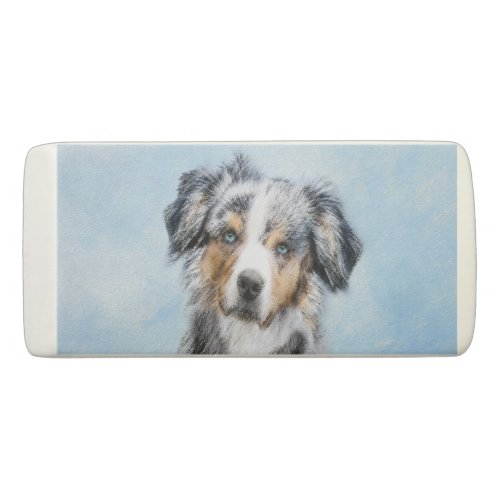 Miniature American Shepherd Painting _ Dog Art Eraser