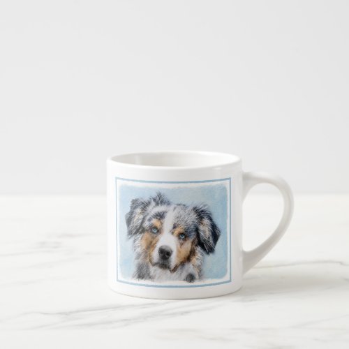 Miniature American Shepherd Painting _ Dog Art Espresso Cup