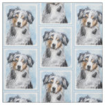 Miniature American Shepherd Painting - Dog Art Fabric