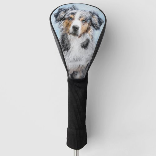Miniature American Shepherd Painting _ Dog Art Golf Head Cover
