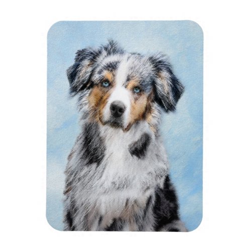 Miniature American Shepherd Painting _ Dog Art Magnet