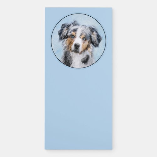 Miniature American Shepherd Painting _ Dog Art Magnetic Notepad