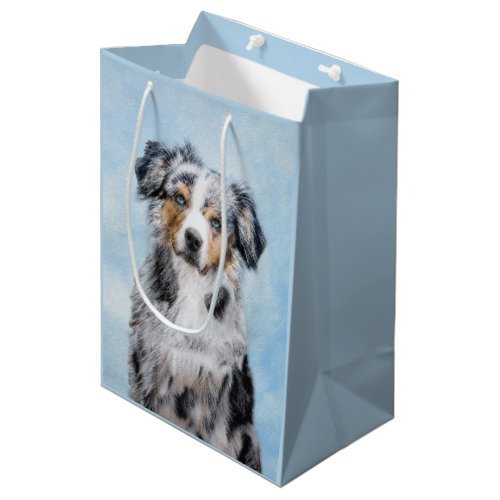 Miniature American Shepherd Painting _ Dog Art Medium Gift Bag