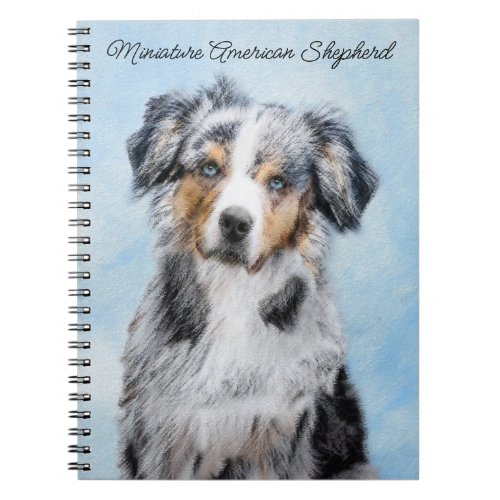 Miniature American Shepherd Painting _ Dog Art Notebook