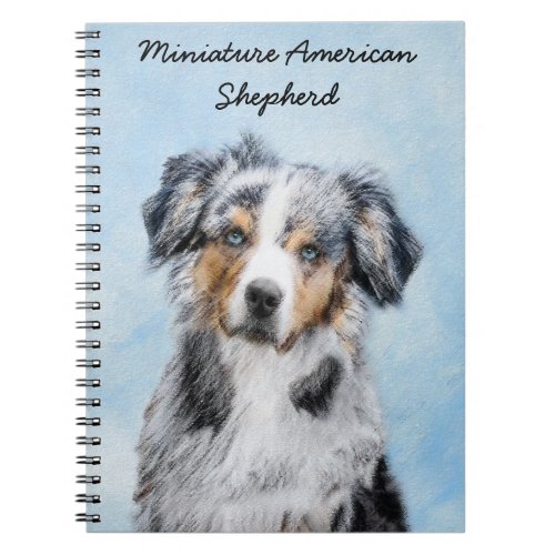 Miniature American Shepherd Painting _ Dog Art Notebook