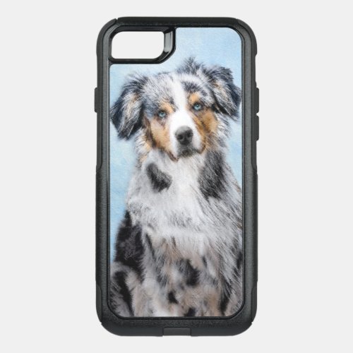 Miniature American Shepherd Painting _ Dog Art OtterBox Commuter iPhone SE87 Case