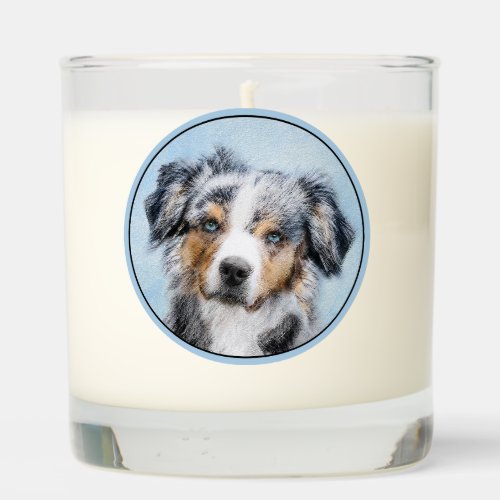 Miniature American Shepherd Painting _ Dog Art Scented Candle