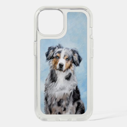 Miniature American Shepherd Painting _ Dog Art iPhone 15 Case
