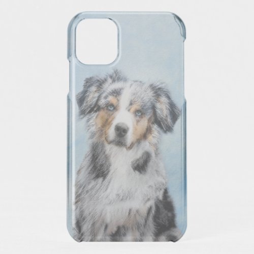 Miniature American Shepherd Painting _ Dog Art iPhone 11 Case