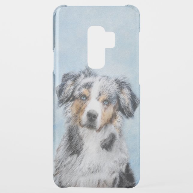 Miniature American Shepherd Painting - Dog Art Uncommon Samsung Galaxy Case (Back)