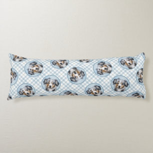 Miniature American Shepherd Painting MAS Dog Art Body Pillow