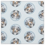 Miniature American Shepherd Painting MAS Dog Art Fabric