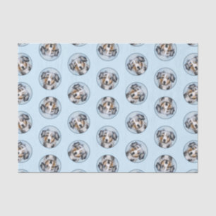 Miniature American Shepherd Painting MAS Dog Art Tissue Paper