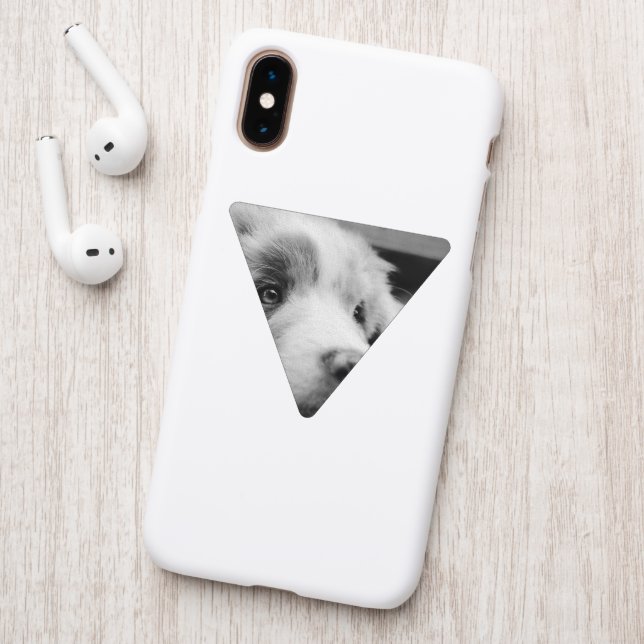 Miniature American Shepherd puppy in monotone Patch (On Phone Back)