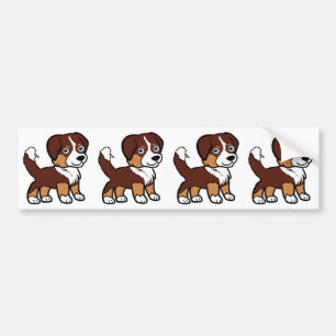Miniature American Shepherd Red Tri with Tail Bumper Sticker