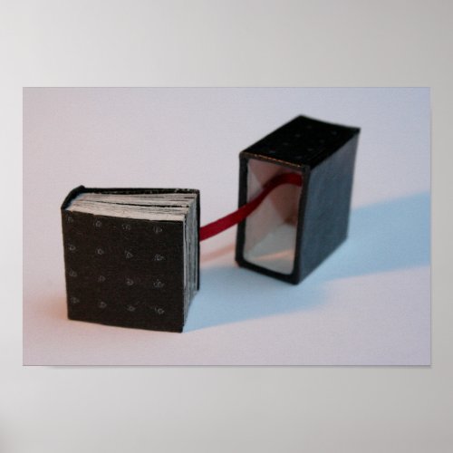 Miniature Artist Book with its box open Poster