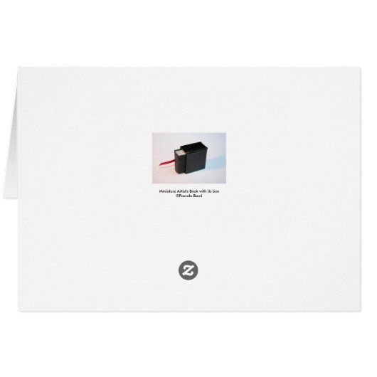 Miniature Artist's Book with its Box Card (Back Horizontal)