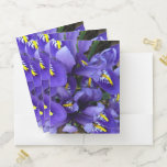 Miniature Blue Irises Pocket Folder