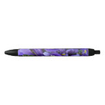Miniature Blue Irises Spring Floral Black Ink Pen