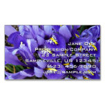 Miniature Blue Irises Spring Floral Business Card Magnet