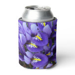 Miniature Blue Irises Spring Floral Can Cooler
