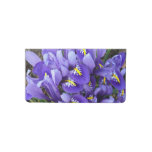 Miniature Blue Irises Spring Floral Checkbook Cover