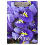 Miniature Blue Irises Spring Floral Clipboard