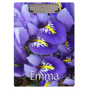Miniature Blue Irises Spring Floral Clipboard