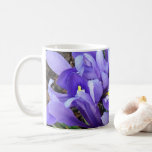 Miniature Blue Irises Spring Floral Coffee Mug
