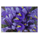 Miniature Blue Irises Spring Floral Cutting Board