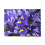 Miniature Blue Irises Spring Floral Doormat