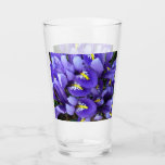 Miniature Blue Irises Spring Floral Glass