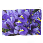 Miniature Blue Irises Spring Floral Golf Towel